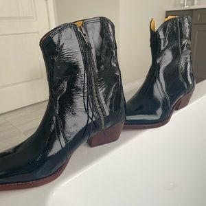 Free People patent cowboy boots